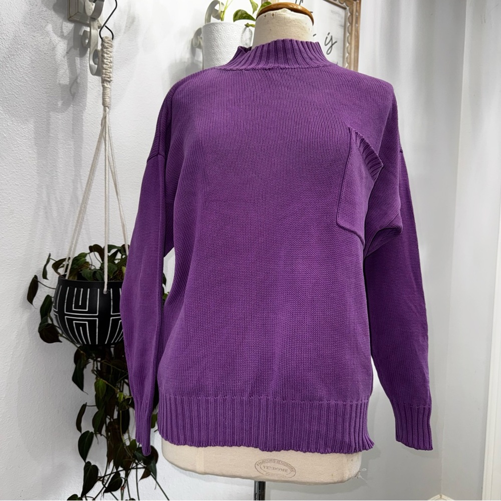 Purple Women's Sweater Vintage Liz Wear